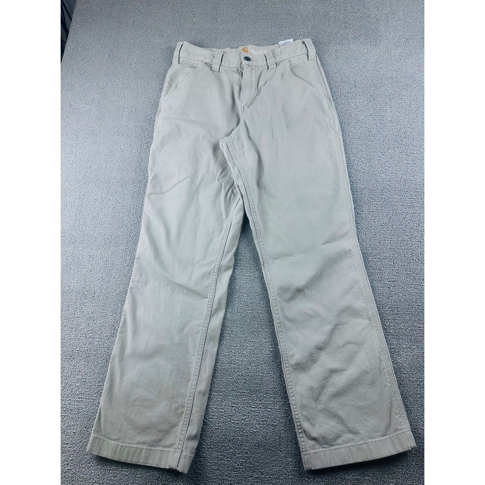 Carhartt Rigby Dungaree Men 29x30 Tan Relaxed Canvas Rugged Flex Straight 102291